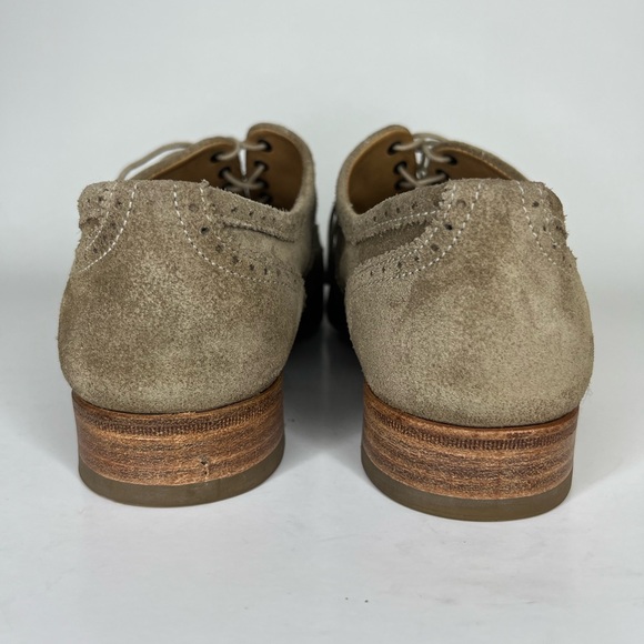 n.d.c. made by hand Shoes Oxfords Wing Tip Women Size 37.5 US 6.5 Brown Suede - Picture 8 of 16